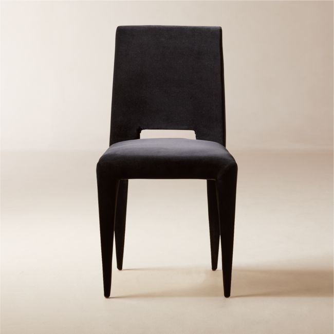 Editor Black Velvet Dining Chair Set of 4 - Image 0