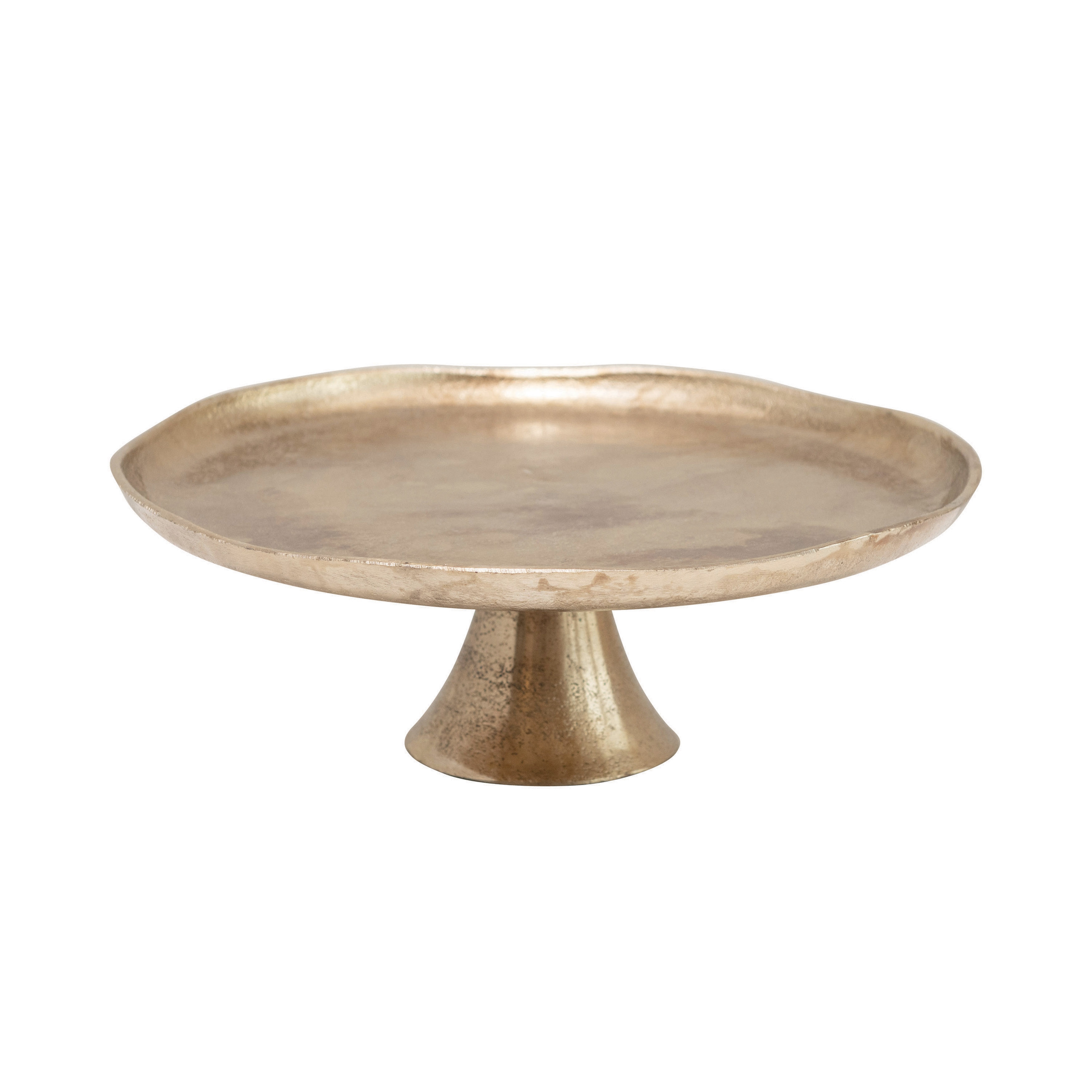 Metal Pedestal, Antique Gold Finish - Image 0