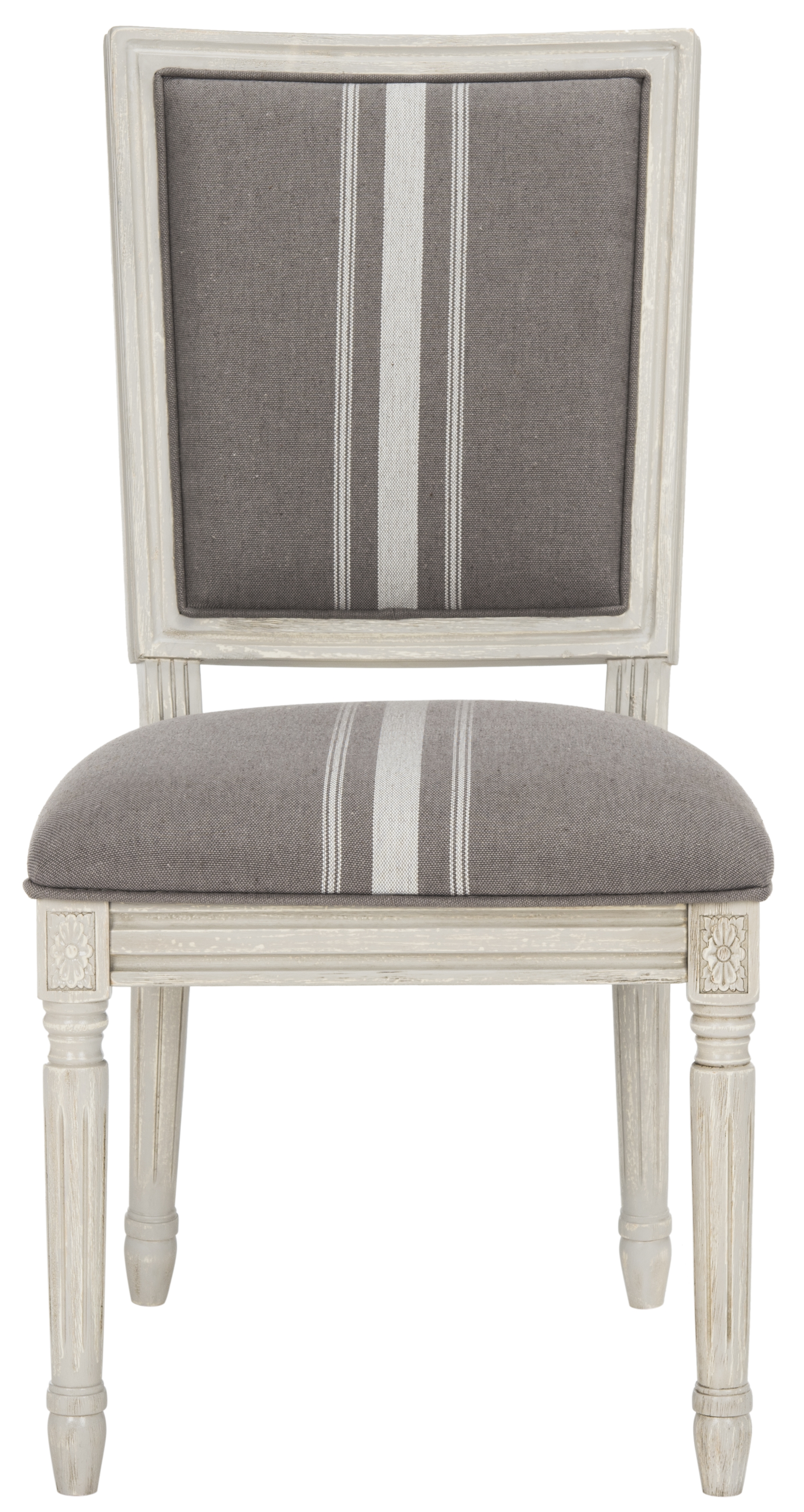 Buchanan 19''H French Brasserie Linen Rect Side Chair (Set of 2) - Grey/Beige/Rustic Grey - Safavieh - Image 2