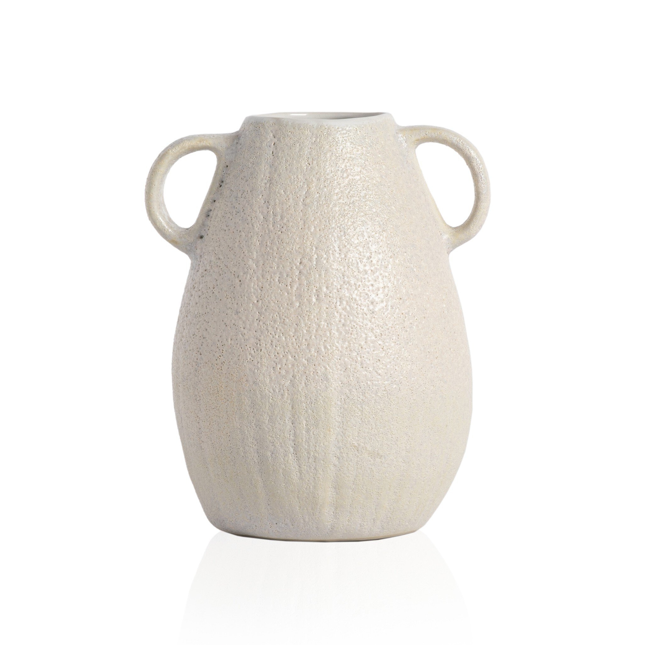 Cascada Large Vase - Eggshell White Ceramic - Image 0