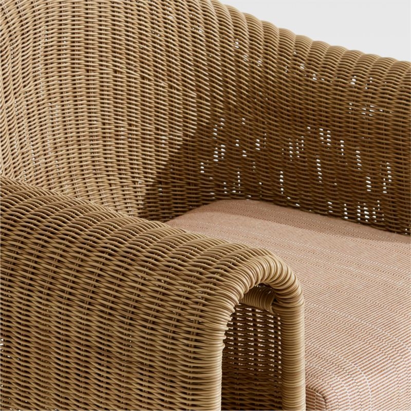 Simeon Outdoor Wicker Lounge Chair with Cushion - Image 4