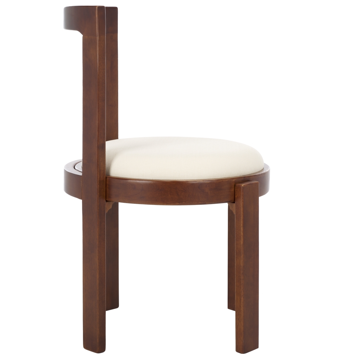 Estes Round Dining Chair, Set Of 2 - White/Walnut - Image 6