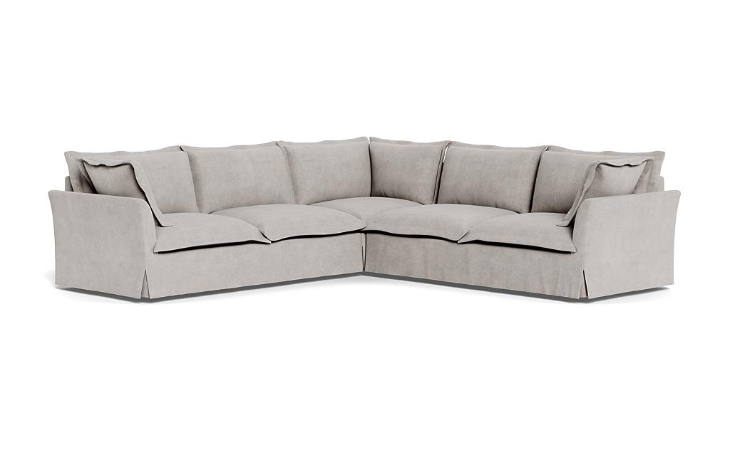 Skylar Slipcovered Corner 4-Seat Sectional Sofa - Image 1