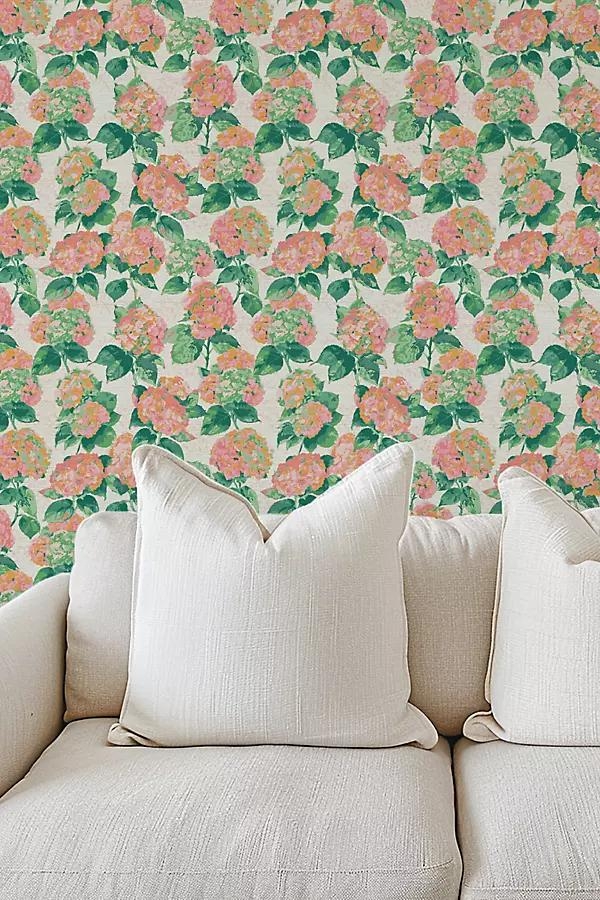 Bloom Bloom Baby Hydrangea Grasscloth Wallpaper - Image 0