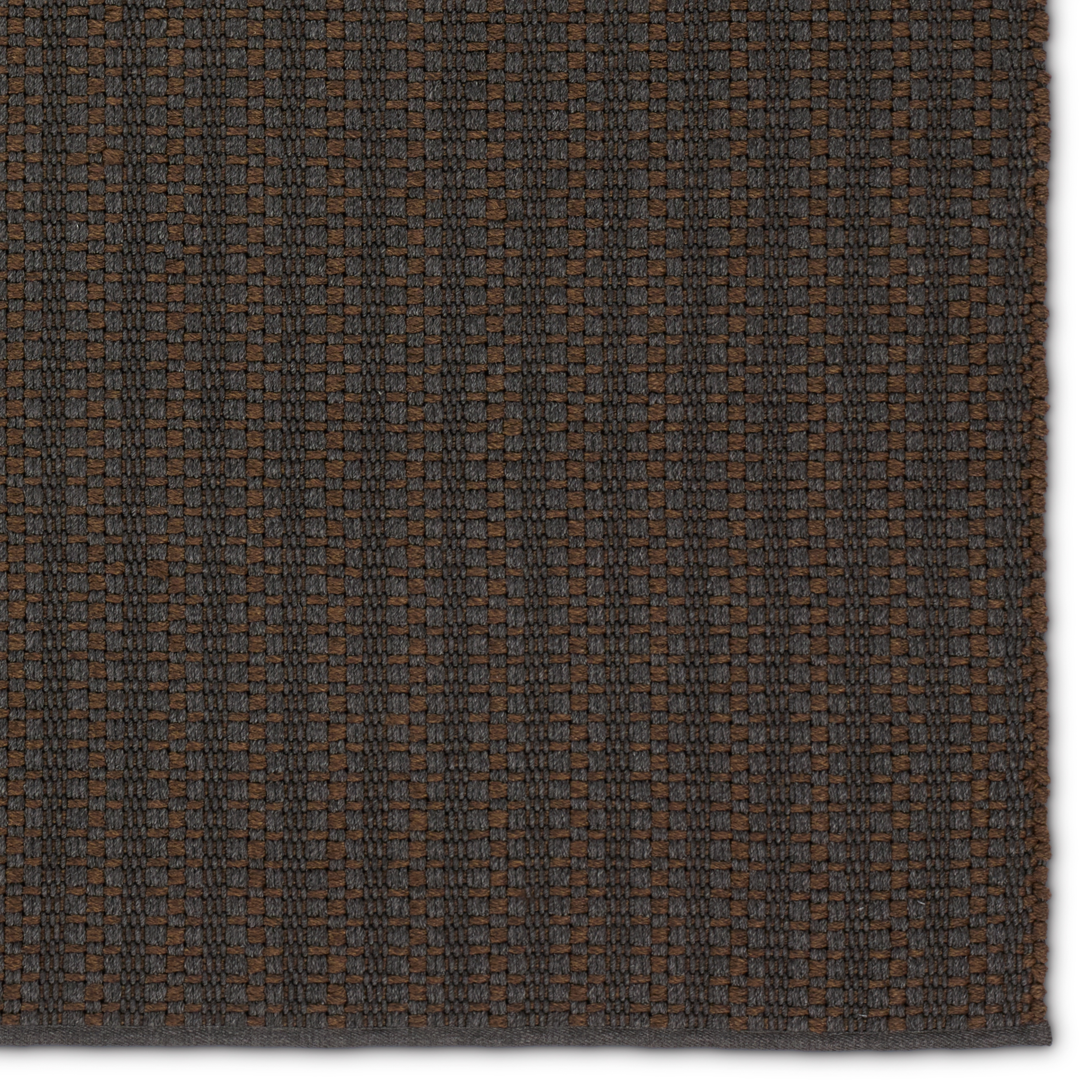 Elmas Handmade Indoor/Outdoor Striped Gray/Brown Runner Rug (3'X8') - Image 3