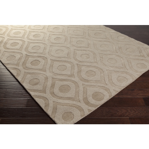 Central Park Beige Indoor 6' x 6' Handmade Rug - Image 5