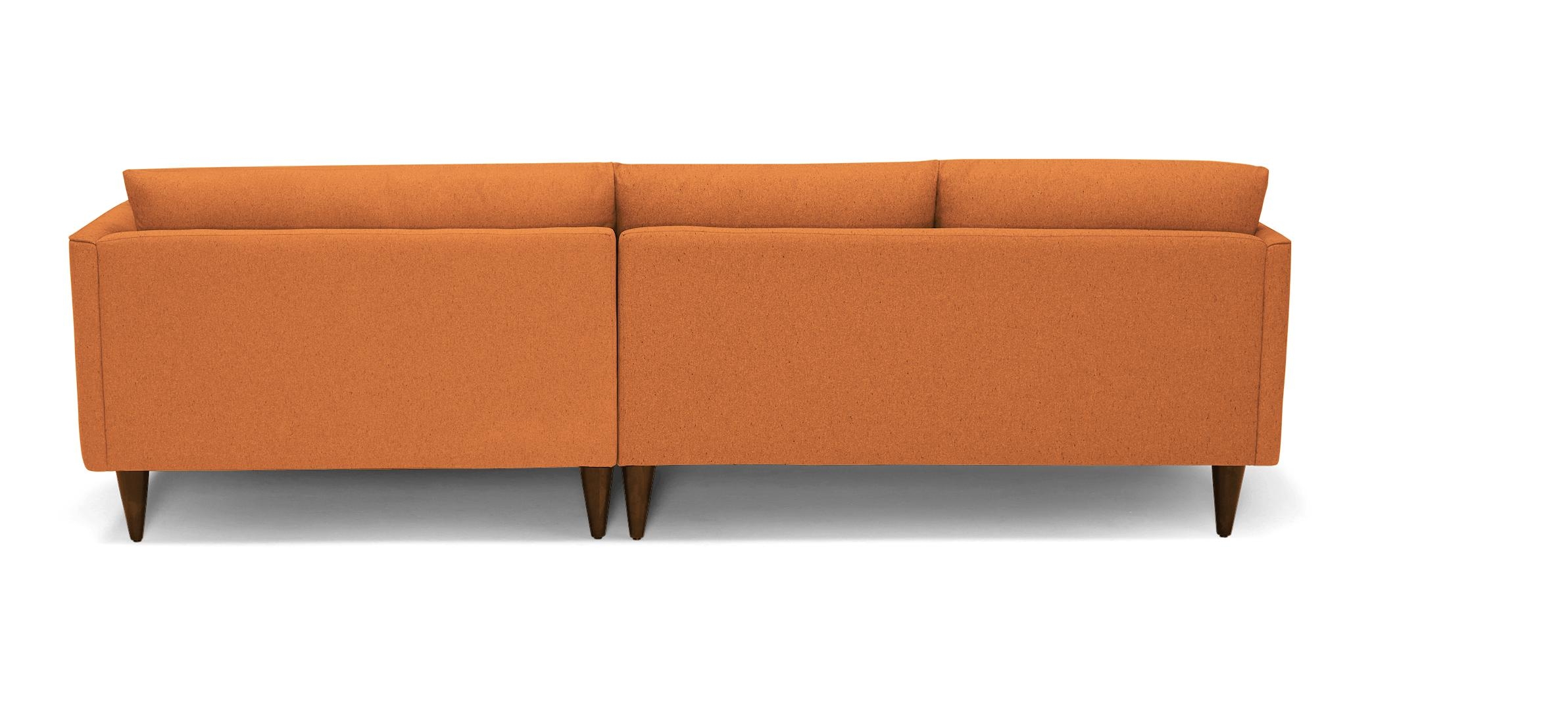 Orange Lewis Mid Century Modern Sectional - Vibe Sunkist - Mocha - Right - Cone - Image 4