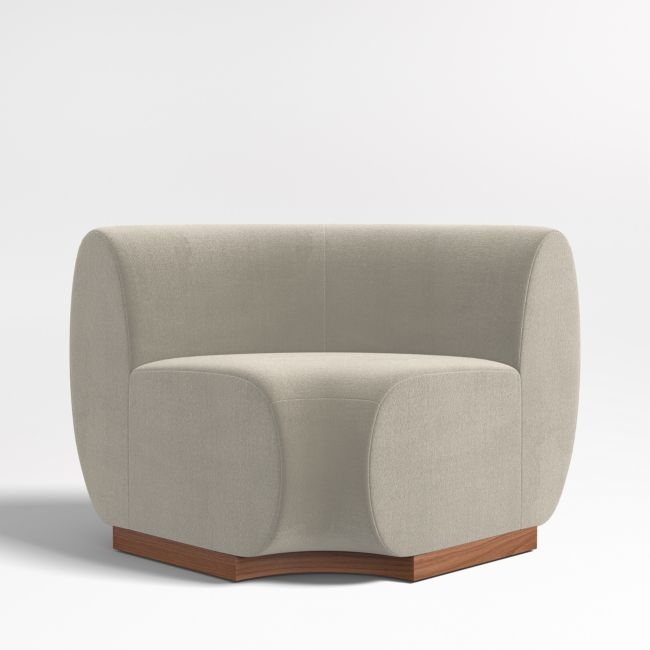 Leandro Tan Brown Rounded Corner Dining Banquette Chair - Image 0