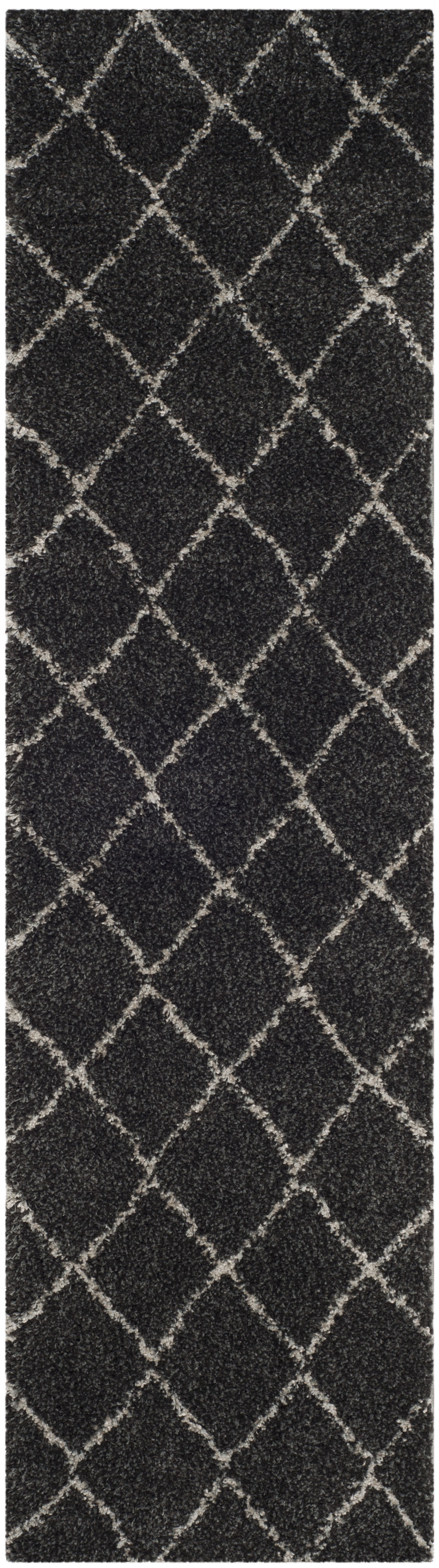 Arlo Home Woven Area Rug, ASG742C, Anthracite/Beige,  2' 3" X 8' - Image 0