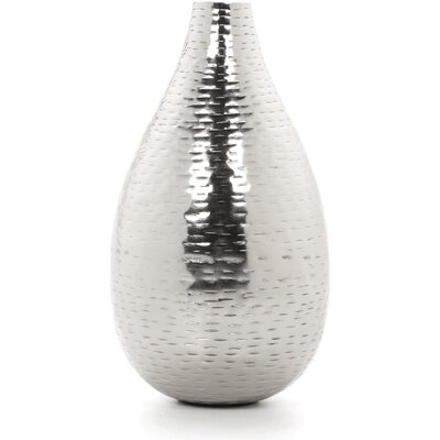 Oberry Silver 8.75" Stainless Steel Table Vase - Image 0