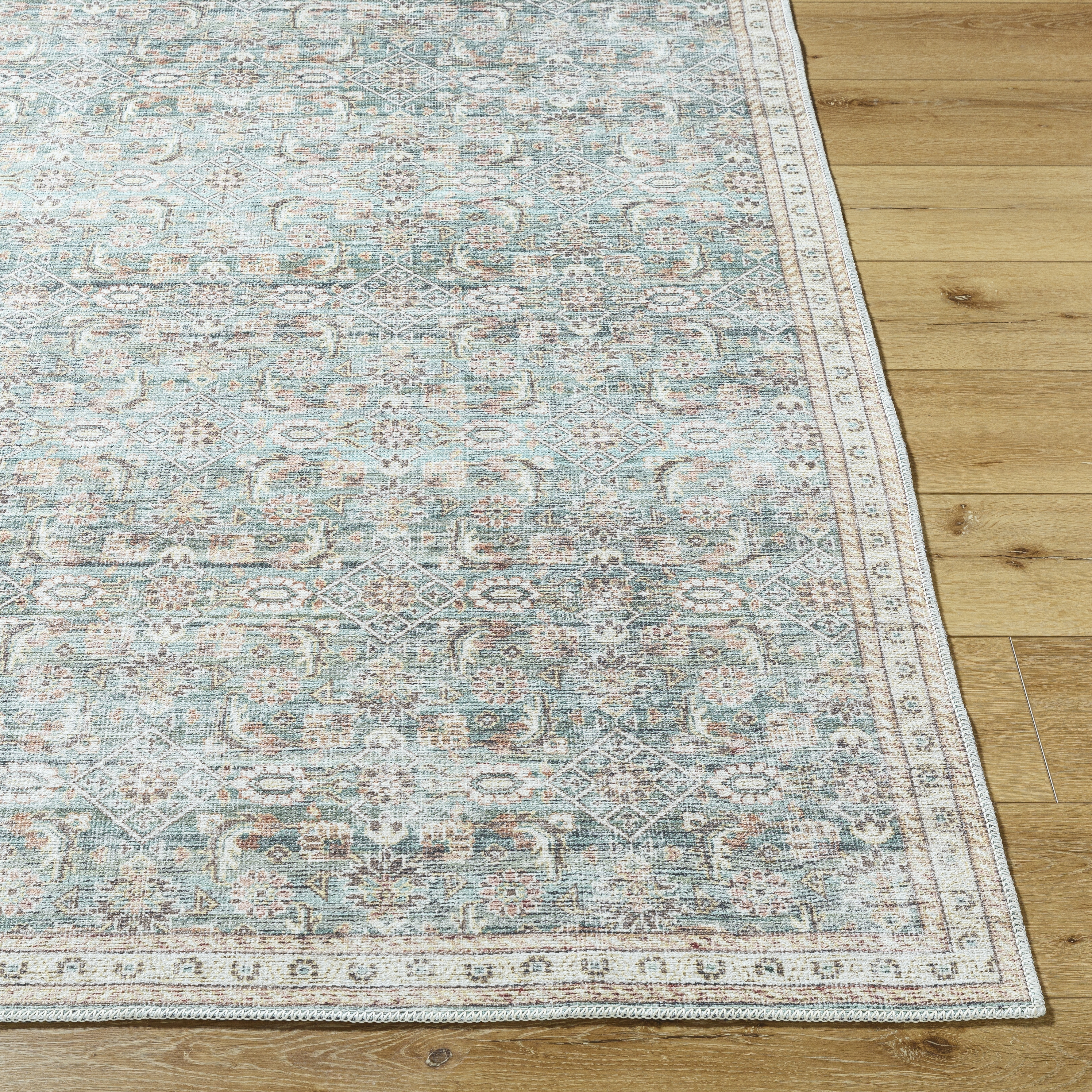 Amelie Blue Indoor 7'10" x 10'2" Machine Woven Rug - Image 2