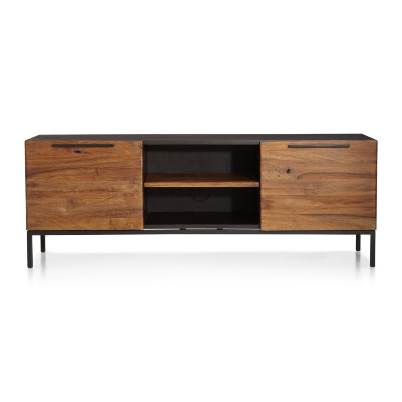 Rigby Natural 55" Small Media Console with Base - Image 1