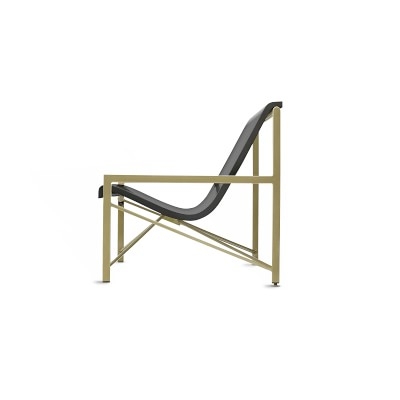 Galanter & Jones Heated Evia Chair, Bone, Brass - Image 1