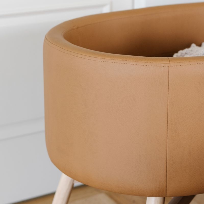 Babyletto X Gathre Capsule Camel Brown Baby Bassinet - Image 5