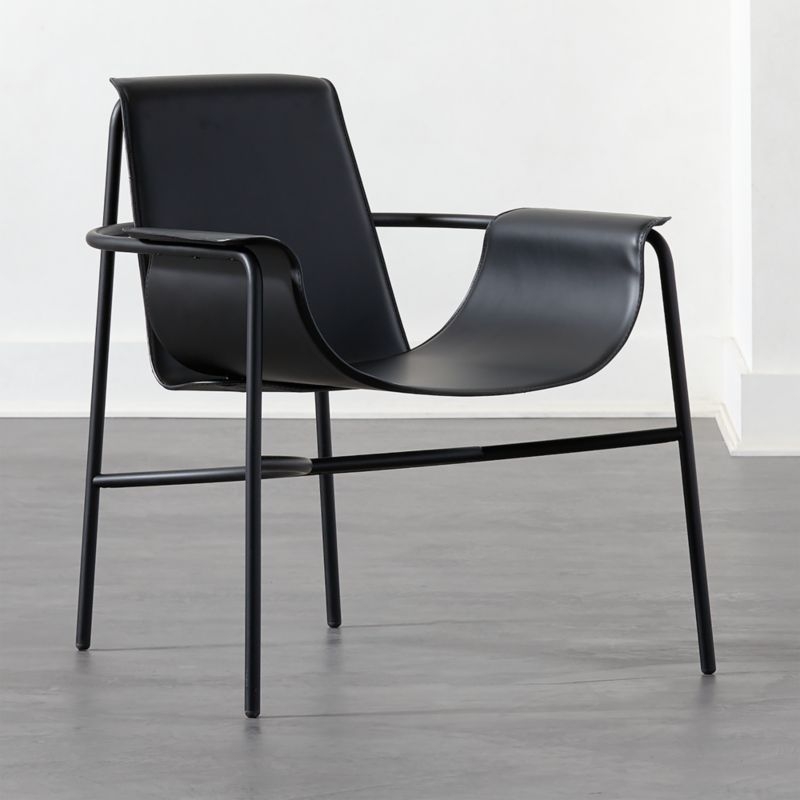 Gemini Black Lounge Chair - Image 1