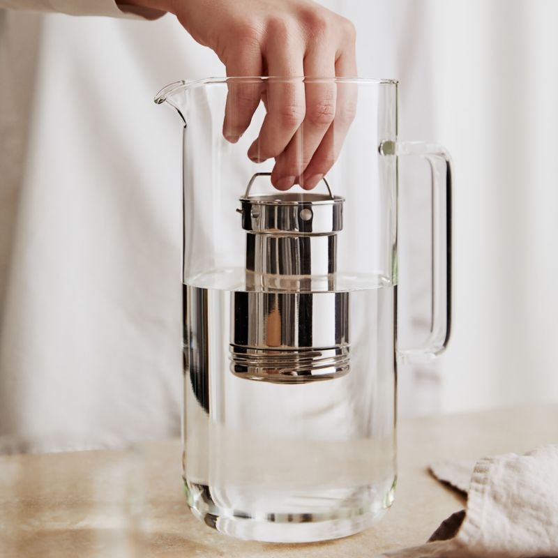 Aarke Purifier Glass Purifying Water Pitcher with Stainless Steel Filter - Image 3