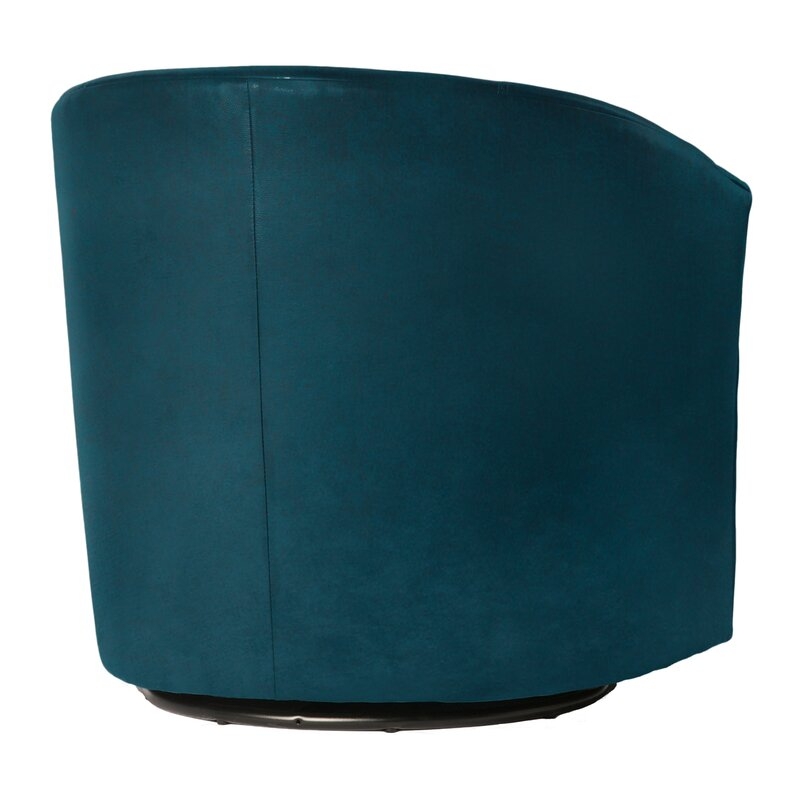 Calliope 29.75" Wide Swivel Barrel Chair, Teal - Image 2