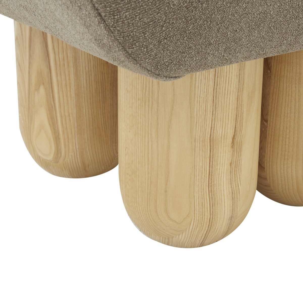 Giancarlo Upholstered Ottoman - Dark Brown / Natural - Image 2