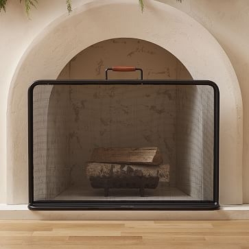 Vesta Fireplace Screen, Small, Black Walnut - Image 0