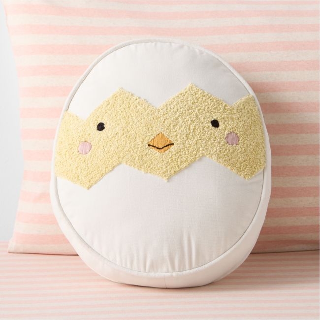 Sunny Peep Kids Throw Pillow - Image 0