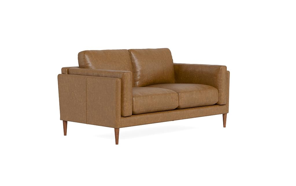 Gaby Leather Loveseat - Image 1