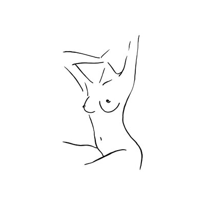 Female Body Sketch III by Nouveau Prints - Wrapped Canvas Graphic Art Print - Image 0
