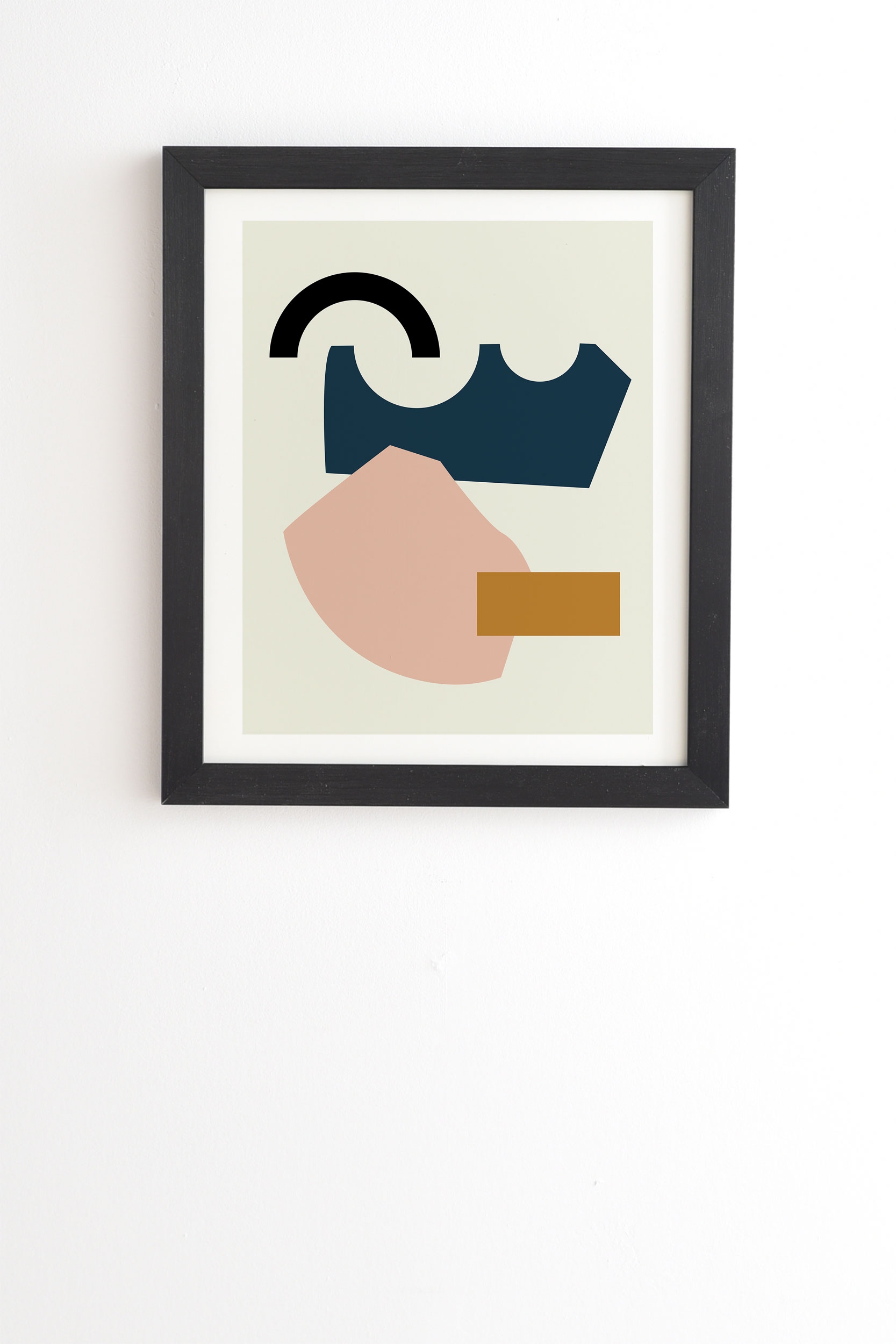 Shape Study 29 by mpgmb - Framed Wall Art Basic Black 19" x 22.4" - Image 0