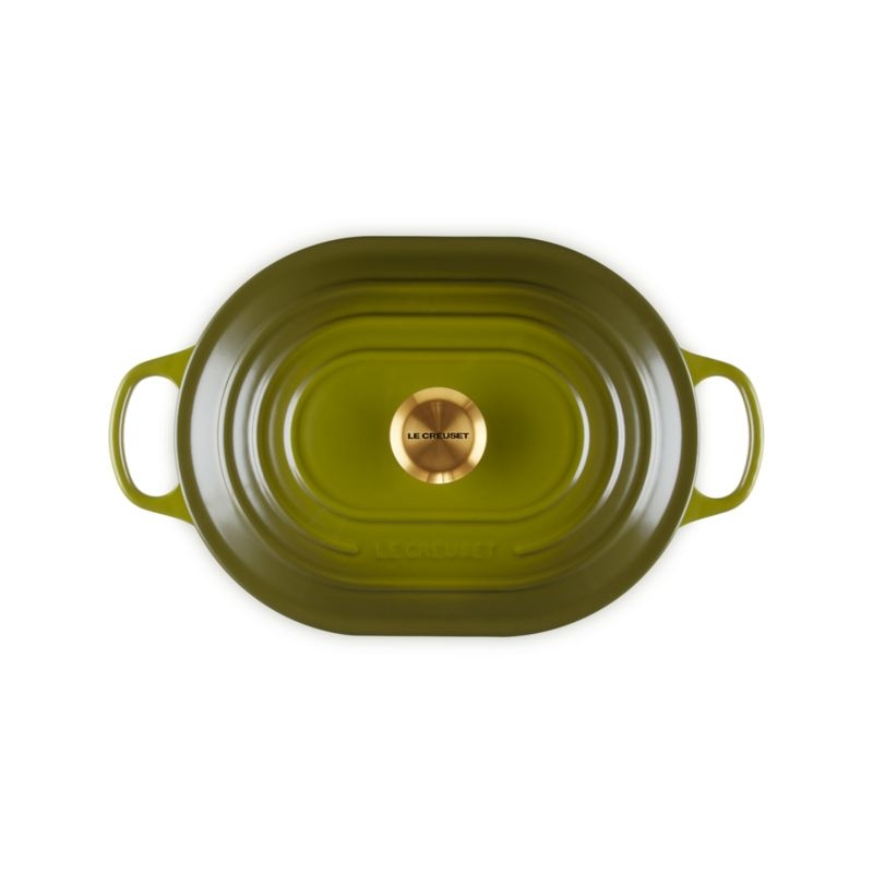 Le Creuset ® 3.75-Qt. Olive Enameled Cast Iron Covered Oval Casserole Dish - Image 4