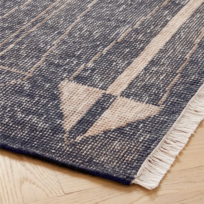 Luma Hand-Knotted Black New Zealand Wool Area Rug 6'x9' by Ackerman - Image 1