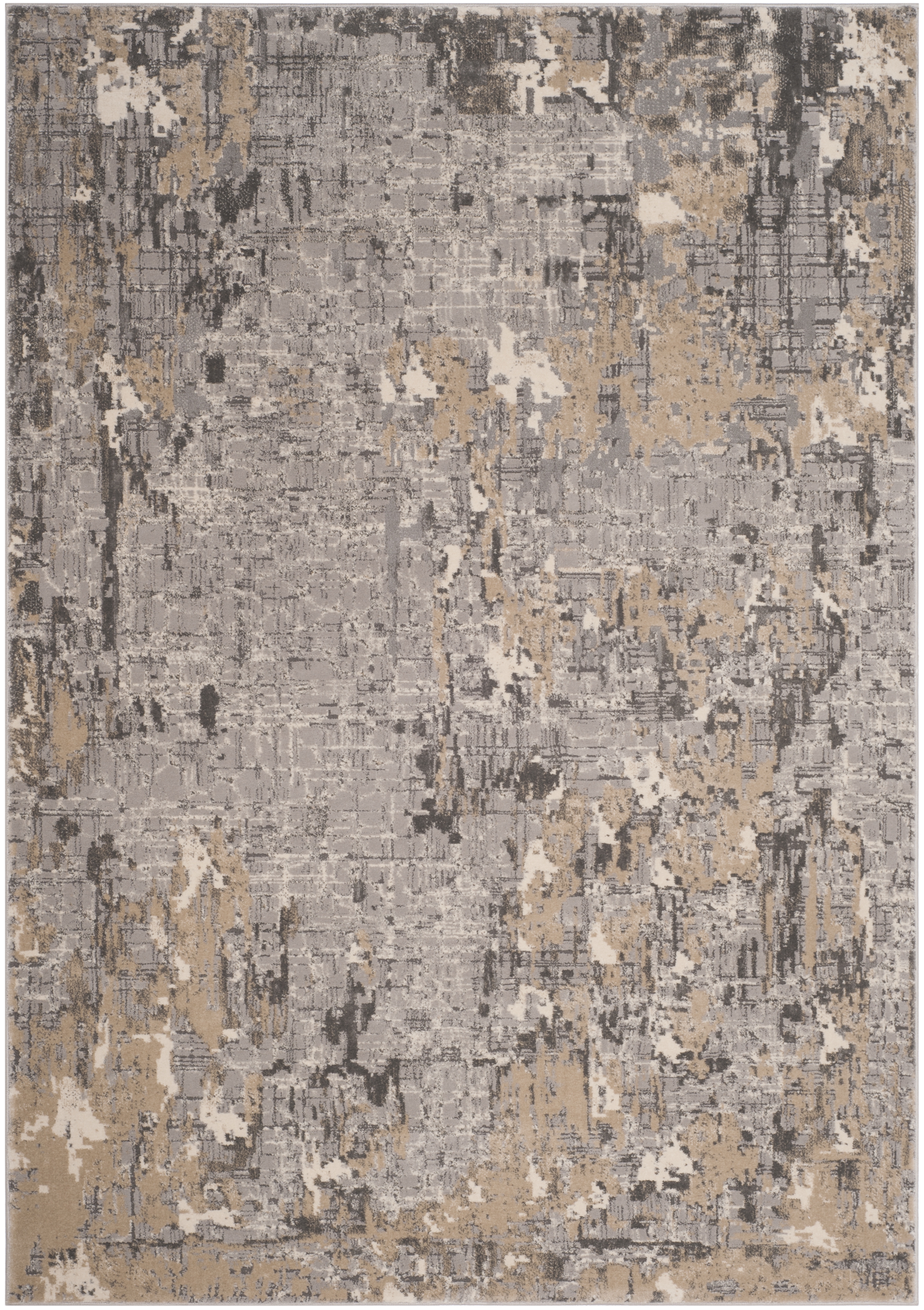 Arlo Home Woven Area Rug, MDW178F, Grey,  5' 3" X 7' 6" - Image 0