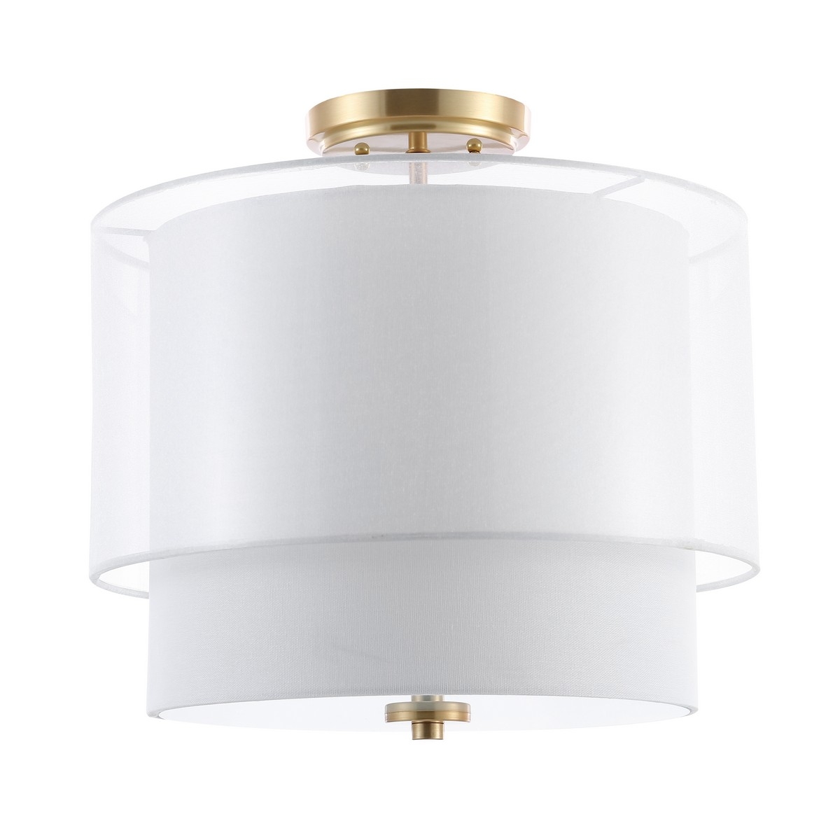 Namida 3Lt 16" Flush Mount - White/Gold - Image 0