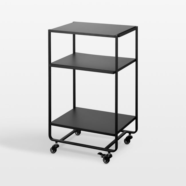 Yamazaki Black Steel Rolling Utility Cart - Image 0