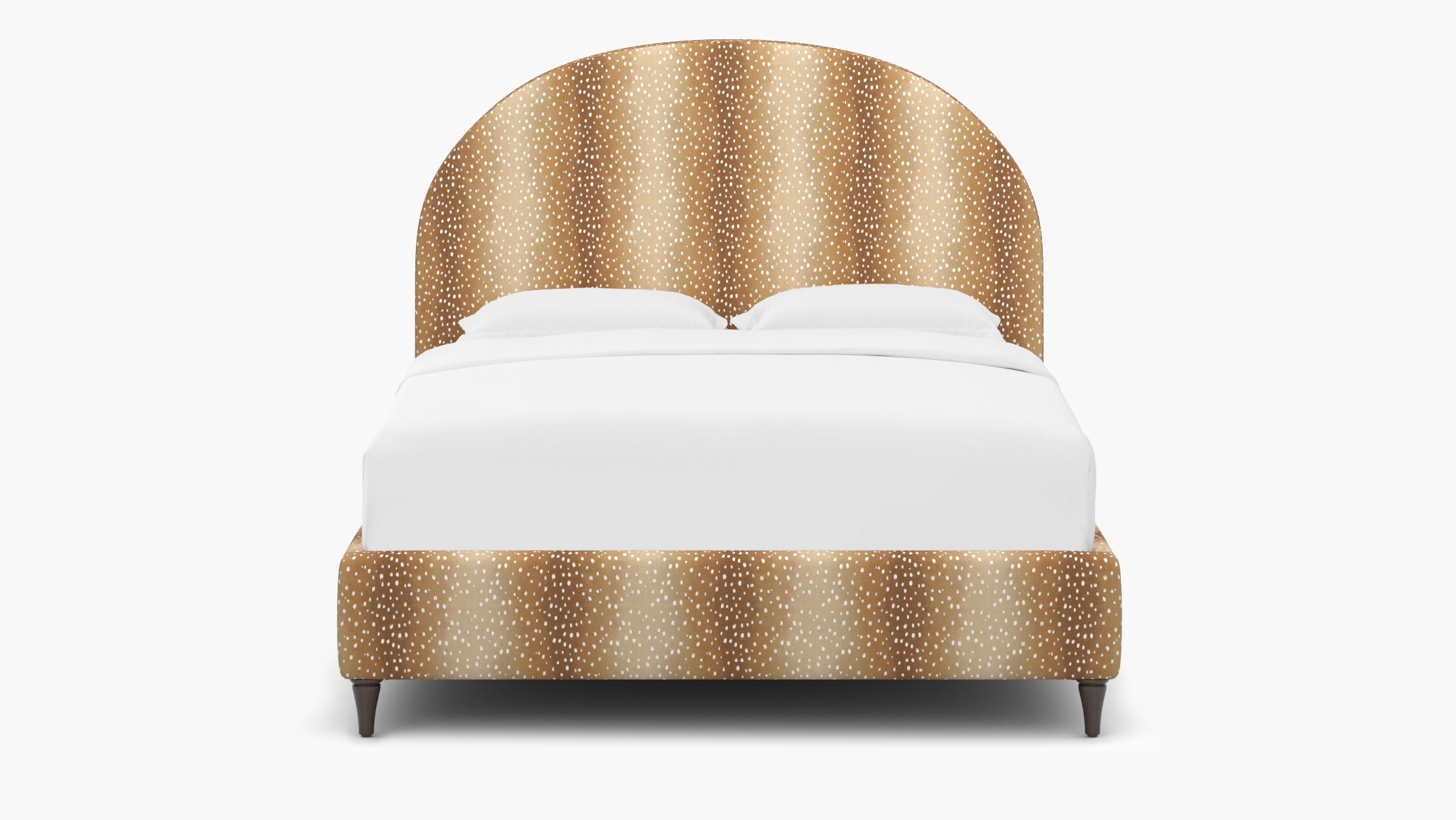 Demilune Bed, Faline, Espresso Decorative Tapered Leg, King - Image 0