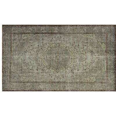 One-of-a-Kind Leal Hand-Knotted 1960s Turkish Gray 5'6" x 8'11" Area Rug - Image 0