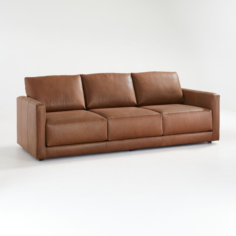 Gather 98" Petite Leather Sofa - Image 2