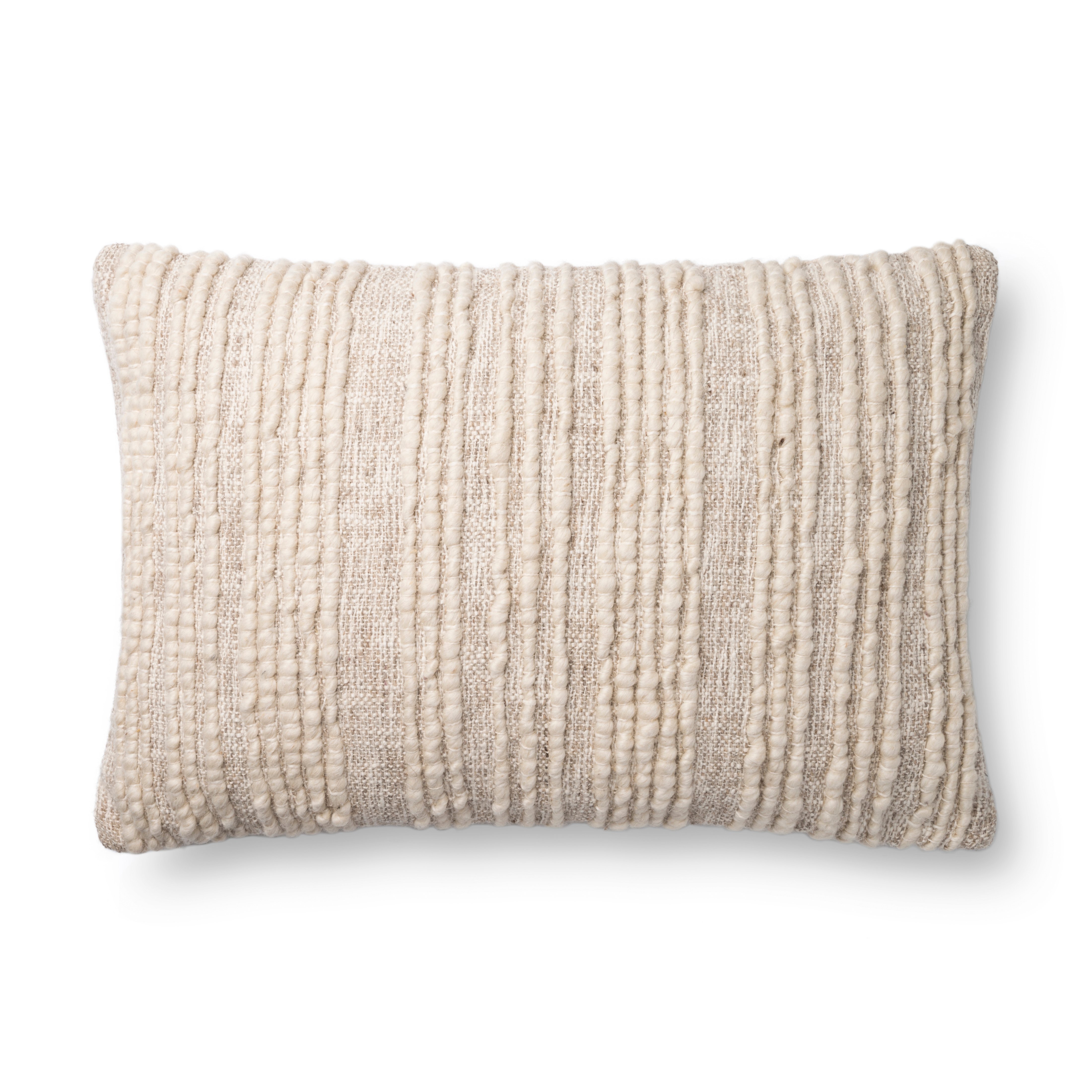 Loloi Pillows P0862 Natural 16" x 26" Cover Only - Image 0