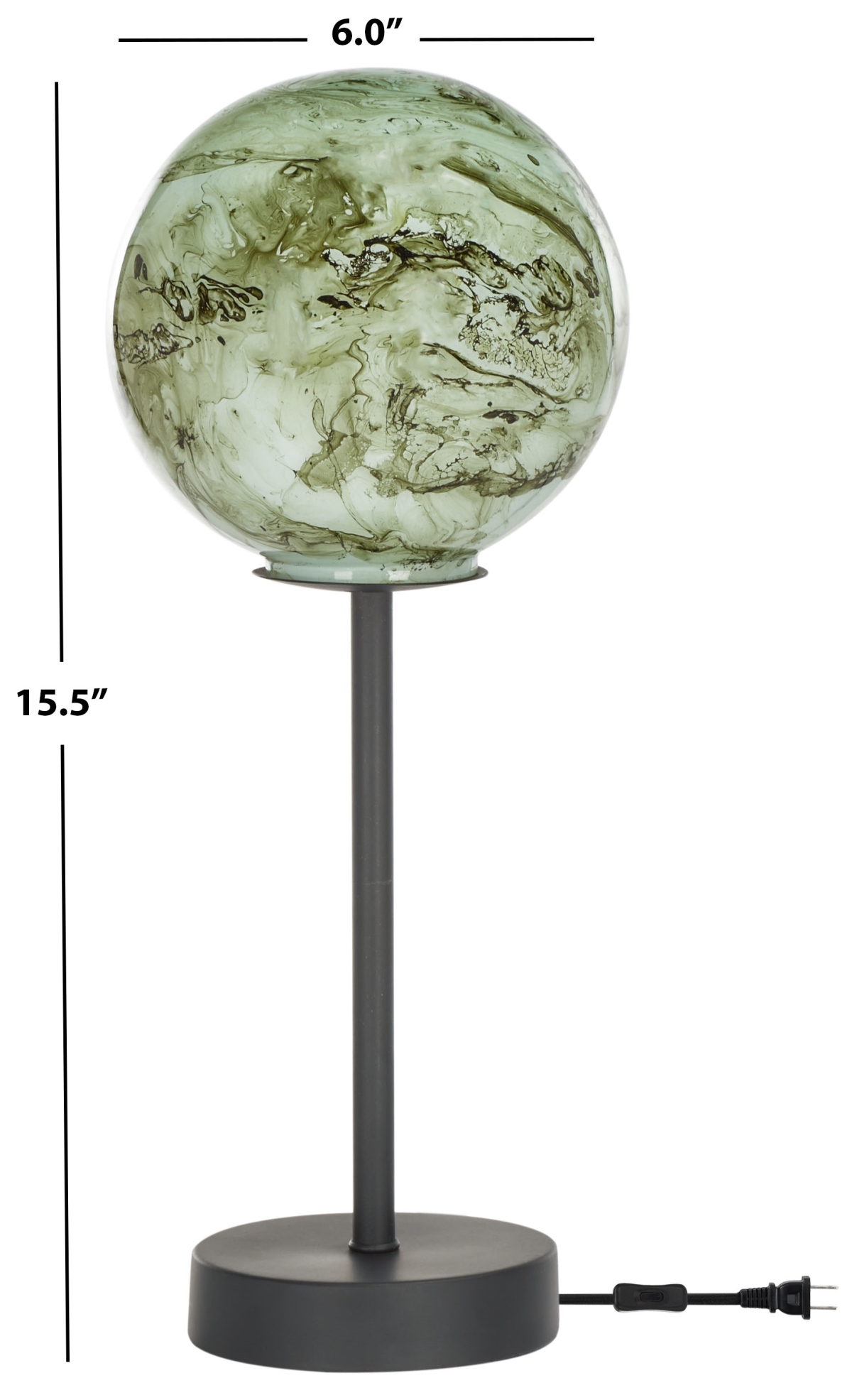 Zadie 15.5" Table Lamp - Black / Multi - Safavieh - Image 0