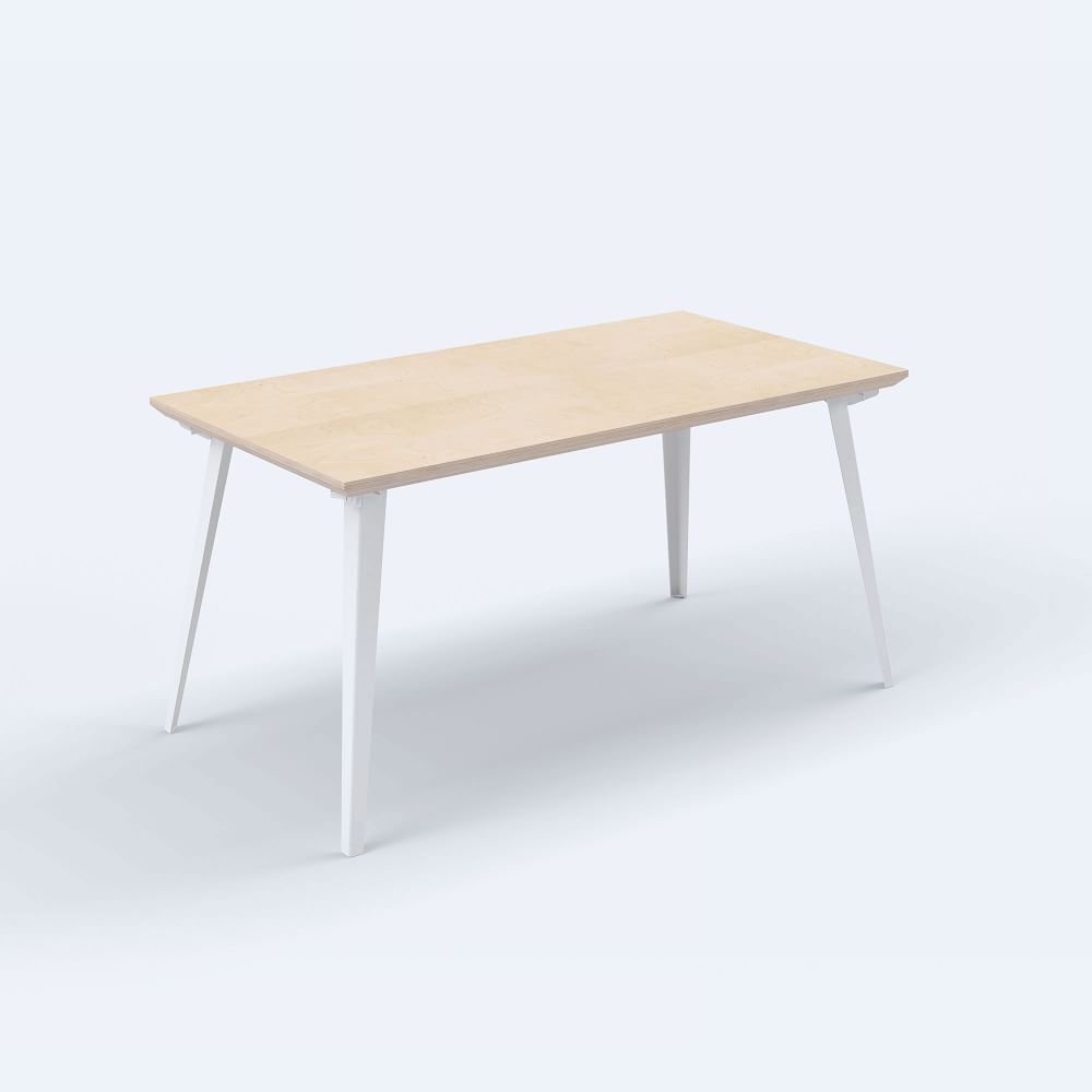 Floyd Rectangle Dining Table, White - Image 0