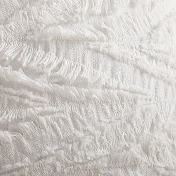 Cotton Eyelash Pillow Cover, 20"x20", White, Set of 2 - Image 1