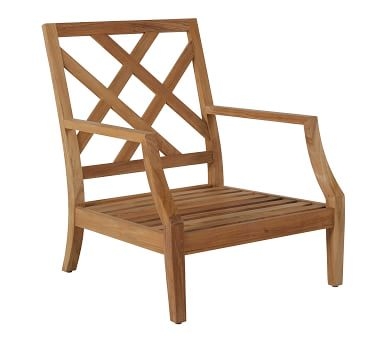 Kesao Lounge Chair Cushions, Sunbrella(R) - Outdoor Linen; Dove - Image 4