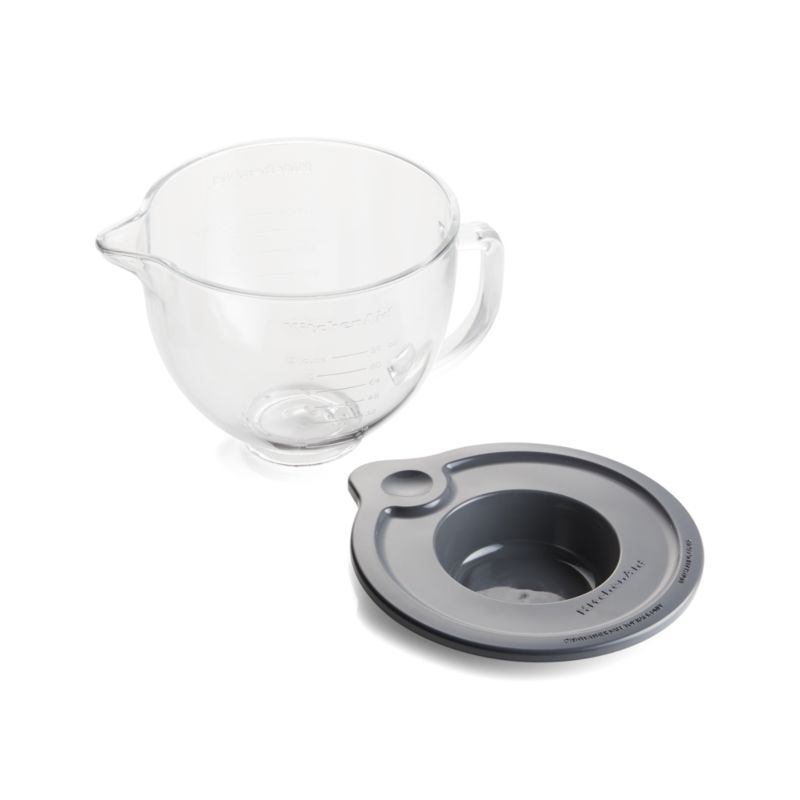 KitchenAid ® Stand Mixer 5-Qt. Glass Mixing Bowl with Measurement Markings and Lid - Image 1