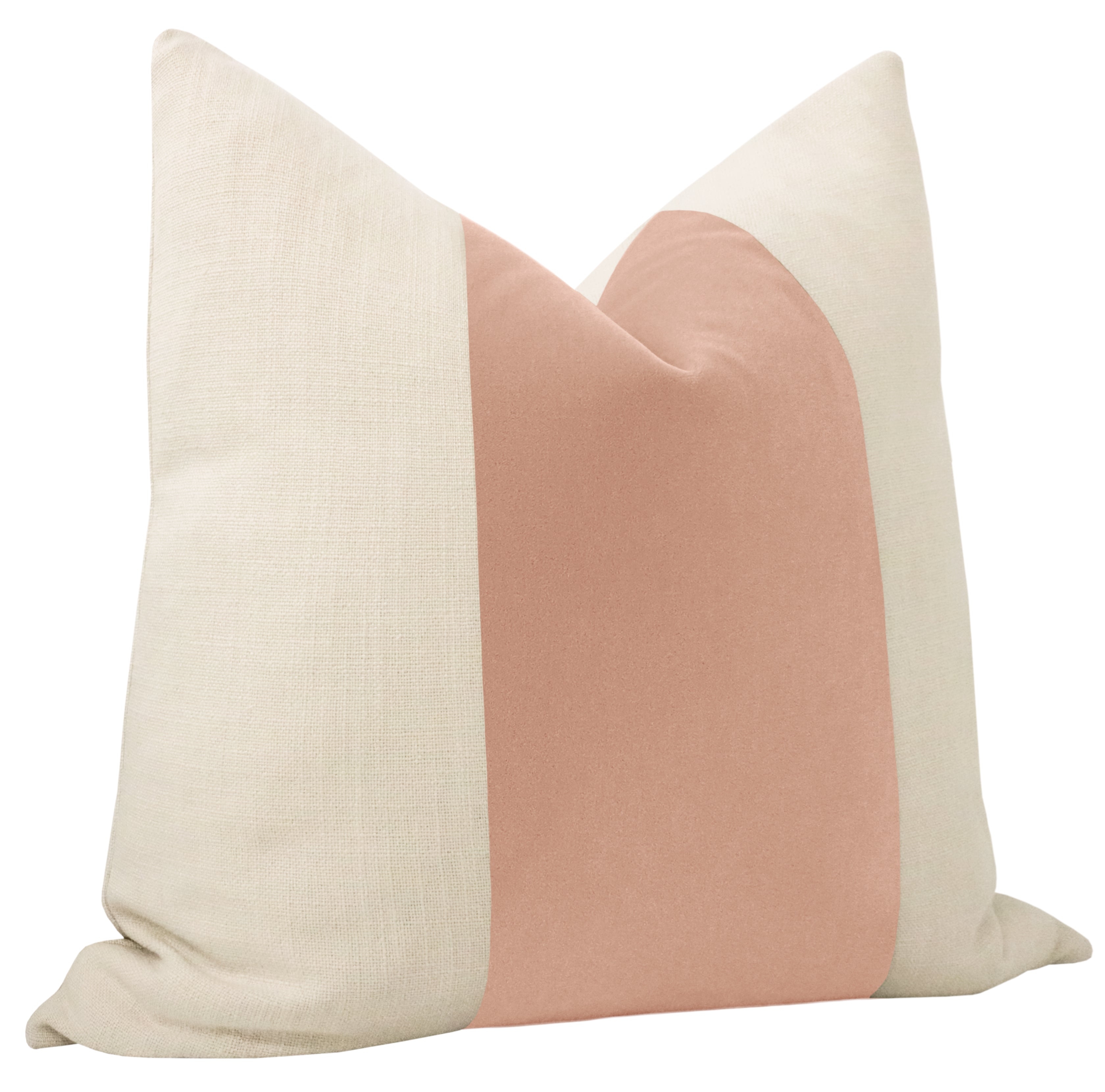 PANEL :: MOHAIR VELVET // BLUSH - 20" X 30" QUEEN SHAM - Image 1