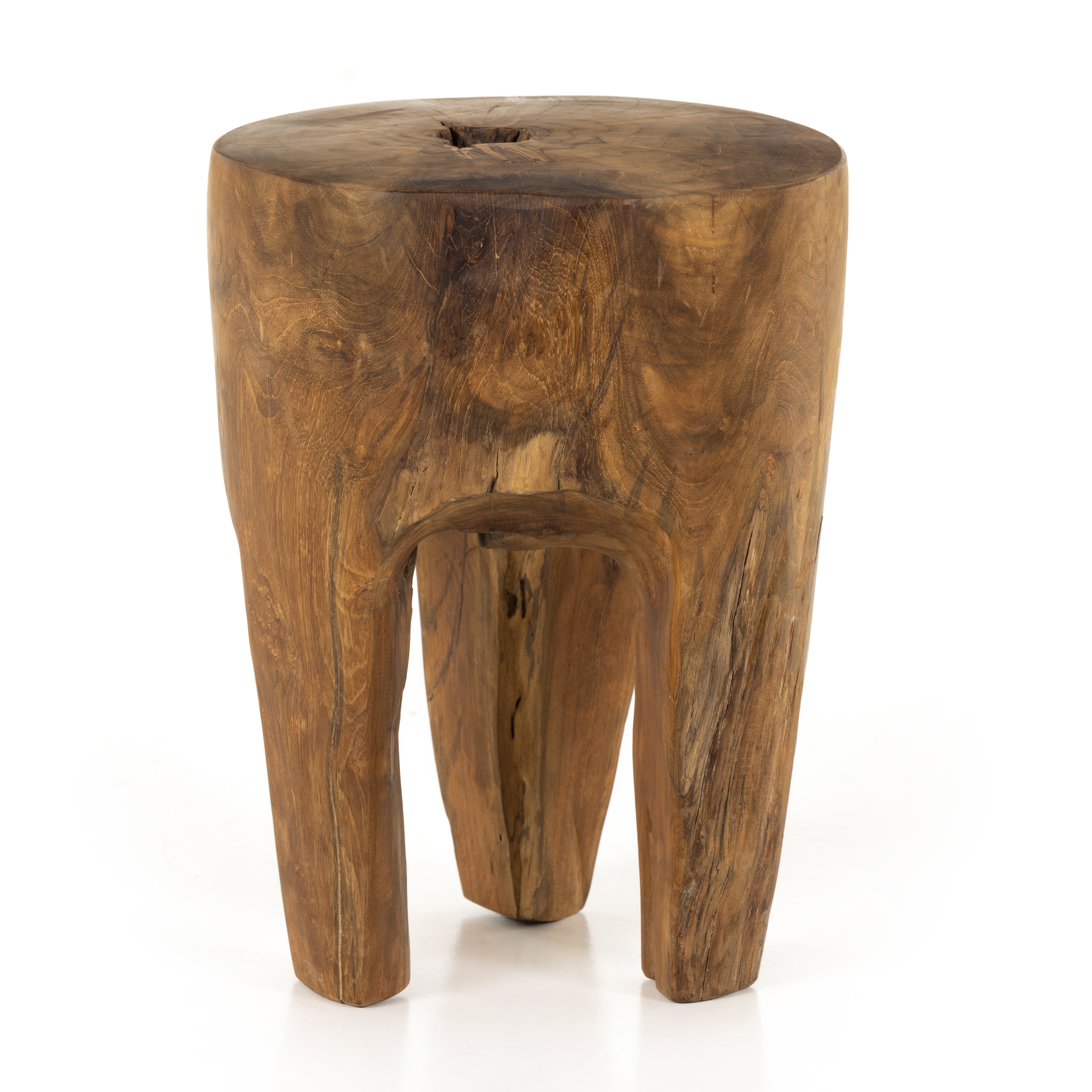 Kyra Outdoor End Table-Rustic Teak - Image 2