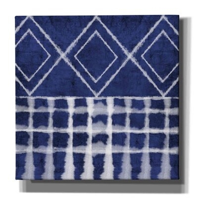 Shibori D by Linda Woods - Wrapped Canvas Painting - Image 0