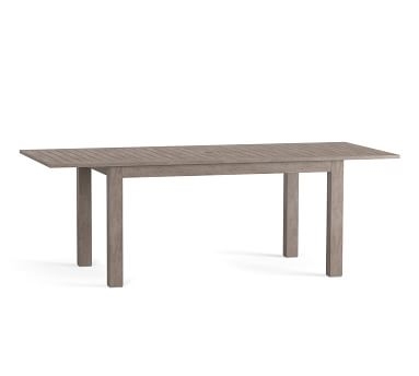 Indio Wood Rectangular Extending Dining Table, Weathered Gray - Image 1