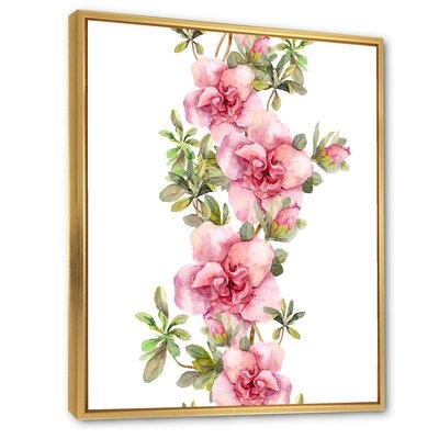 Bouquet Of Pink And Purple Flowers II - Farmhouse Canvas Wall Art Print FL35396 - Image 0