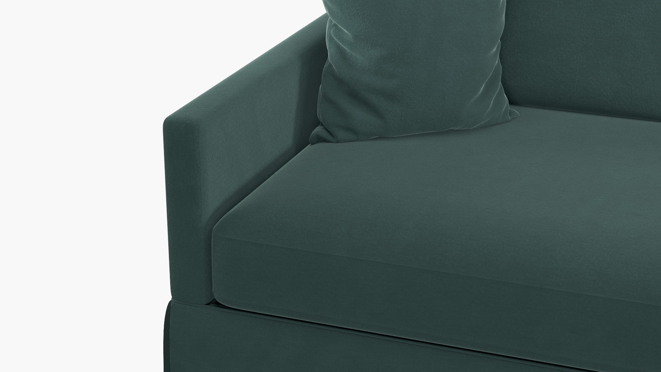 Skirted Track Arm Sofa, Jade Luxe Velvet, Standard (39") - Image 5