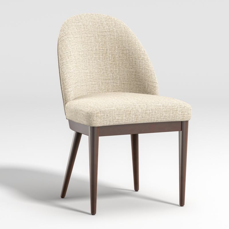 Ana Ivory Dining Chair with Brown Wood Legs - Image 7