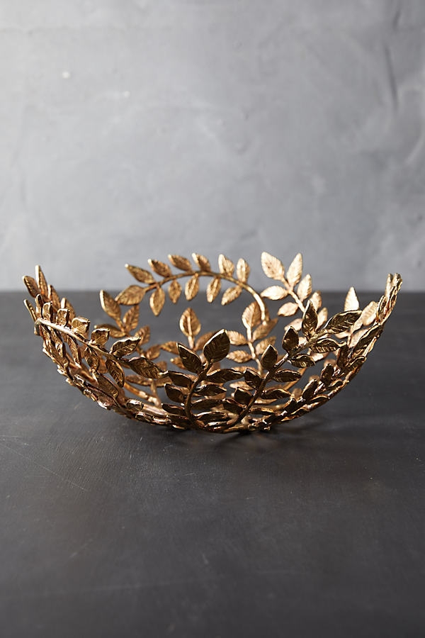 Gilded Leaf Decorative Bowl - Image 0