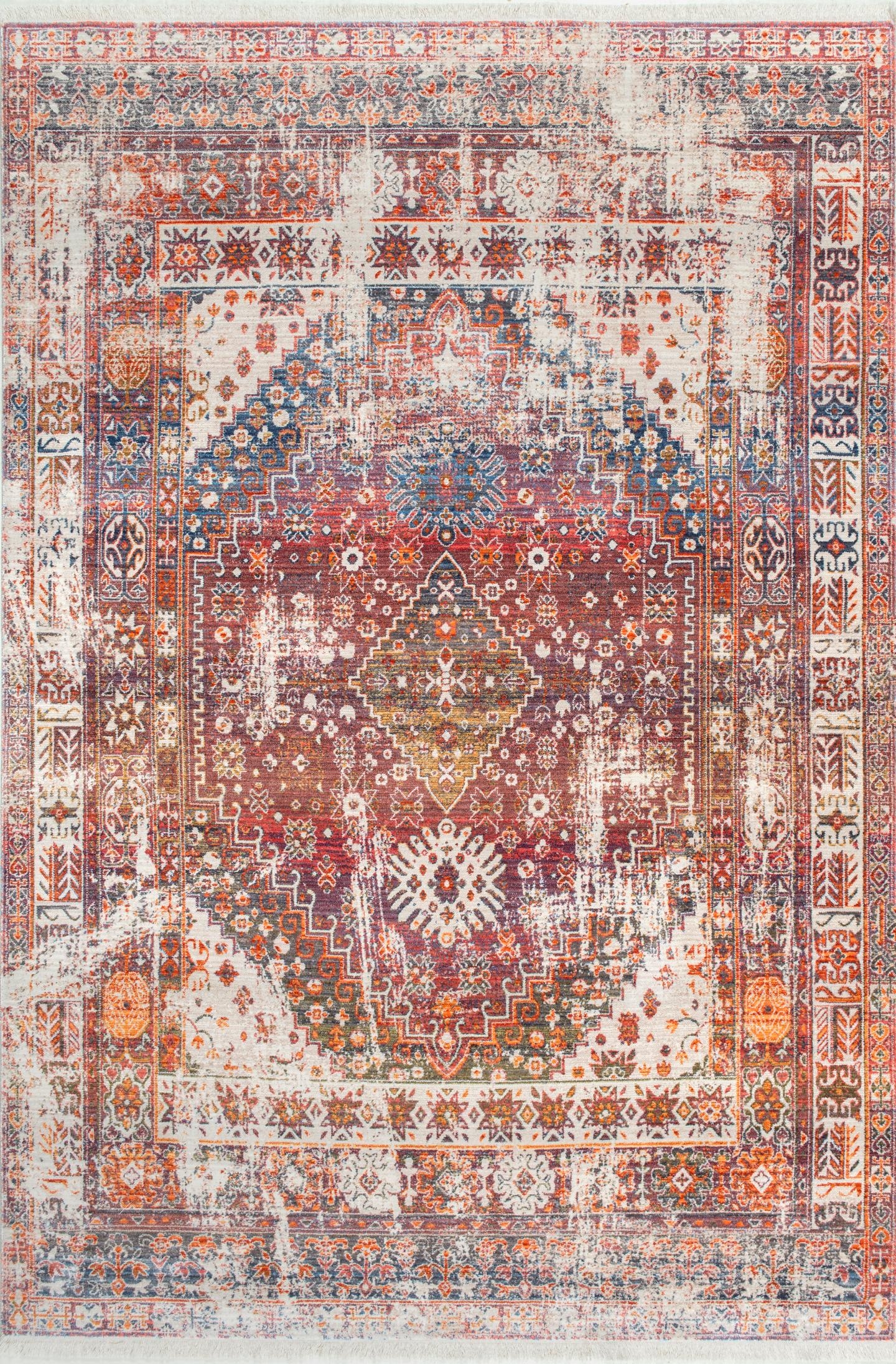 Farley Medallion Fringe Area Rug - Image 0